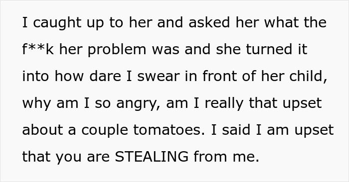 Text rant from a man about his neighbor’s farm stand causing theft and frustration over stolen tomatoes. Text rant from a man about his neighbor’s farm stand causing theft and frustration over stolen tomatoes.