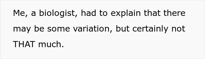 Text saying a biologist explaining that there may be some variation but not that much, related to genetic heritage information. Text saying a biologist explaining that there may be some variation but not that much, related to genetic heritage information.