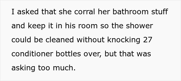 Text showing a college student’s frustration about roommates not picking up after themselves until their only female roommate gets petty. Text showing a college student’s frustration about roommates not picking up after themselves until their only female roommate gets petty.