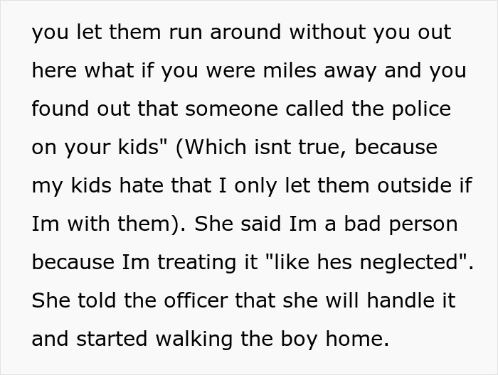 Neighbor having meltdown after guy called cops on 2-year-old wandering streets alone, concerned about child safety. Neighbor having meltdown after guy called cops on 2-year-old wandering streets alone, concerned about child safety.