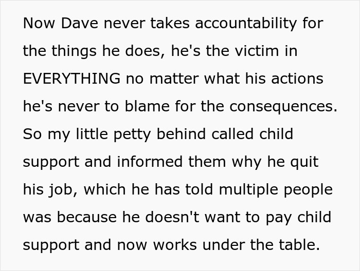 Text discussing a man facing legal consequences as a deadbeat dad after refusing to pay child support and hiding income. Text discussing a man facing legal consequences as a deadbeat dad after refusing to pay child support and hiding income.