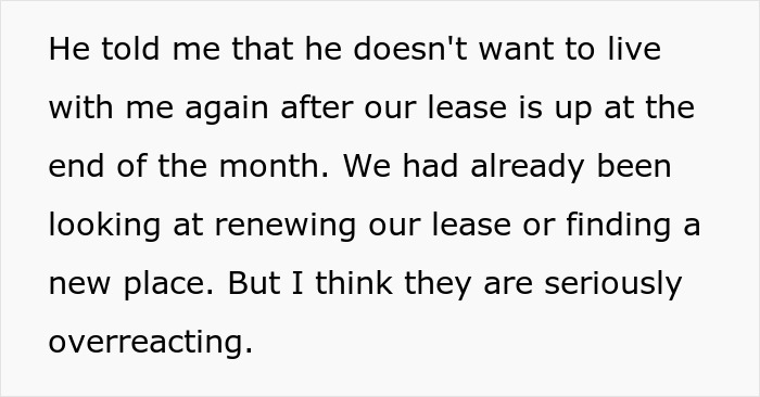 Text excerpt discussing a lease renewal conflict and a woman not believing in dinosaurs lashing out at boyfriend's roommate. Text excerpt discussing a lease renewal conflict and a woman not believing in dinosaurs lashing out at boyfriend's roommate.