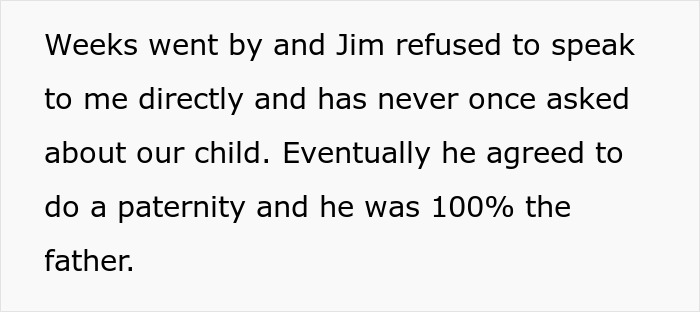 Text about a husband refusing to speak and later agreeing to a DNA test proving paternity after doubts due to daughter's dark skin. Text about a husband refusing to speak and later agreeing to a DNA test proving paternity after doubts due to daughter's dark skin.
