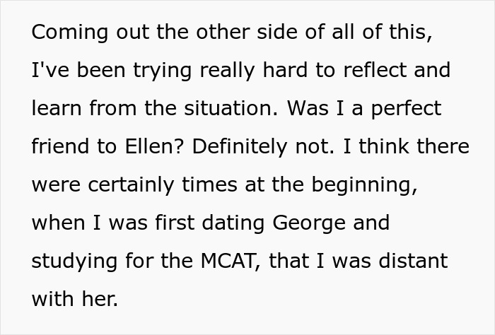 Text excerpt reflecting on self-awareness and challenges in a best friend sabotage relationship involving a boyfriend.