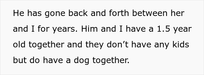 Text about boyfriend's ex-gf and current relationship details, mentioning house, bathroom, and phone charge. Text about boyfriend's ex-gf and current relationship details, mentioning house, bathroom, and phone charge.