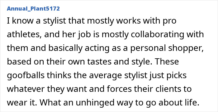 Text post discussing a stylist’s role and mentioning Pedro Pascal cutting ties with stylist after her Twitter rants at fans. Text post discussing a stylist’s role and mentioning Pedro Pascal cutting ties with stylist after her Twitter rants at fans.