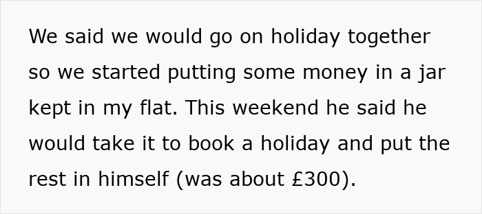 Man cancels girlfriend’s plans to go on a cycle trip instead of watching his daughter, causing tension over holiday money. Man cancels girlfriend’s plans to go on a cycle trip instead of watching his daughter, causing tension over holiday money.