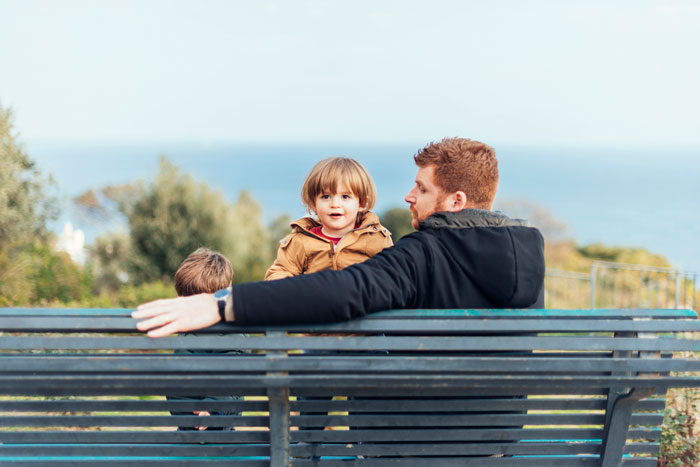 Teen boy babysitting fiancé's kids on park bench as absentee mom expects him to pause his life for their dates Teen boy babysitting fiancé's kids on park bench as absentee mom expects him to pause his life for their dates