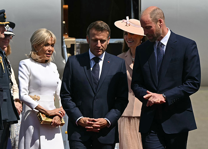Brigitte Macron displaying cold behavior towards husband Emmanuel Macron during UK visit with British royals. Brigitte Macron displaying cold behavior towards husband Emmanuel Macron during UK visit with British royals.