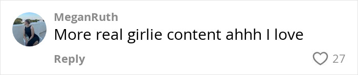 Comment on social media post praising Brooks Nader for normalizing period leaks with positive and supportive tone. Comment on social media post praising Brooks Nader for normalizing period leaks with positive and supportive tone.