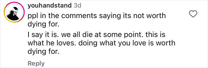 Commenters debate the 21YO daredevil seriously injuring himself attempting a record-breaking dive, discussing passion and risk. Commenters debate the 21YO daredevil seriously injuring himself attempting a record-breaking dive, discussing passion and risk.