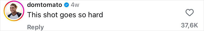 Screenshot of an Instagram comment saying This shot goes so hard on a post related to a 21YO daredevil’s record-breaking dive footage. Screenshot of an Instagram comment saying This shot goes so hard on a post related to a 21YO daredevil’s record-breaking dive footage.