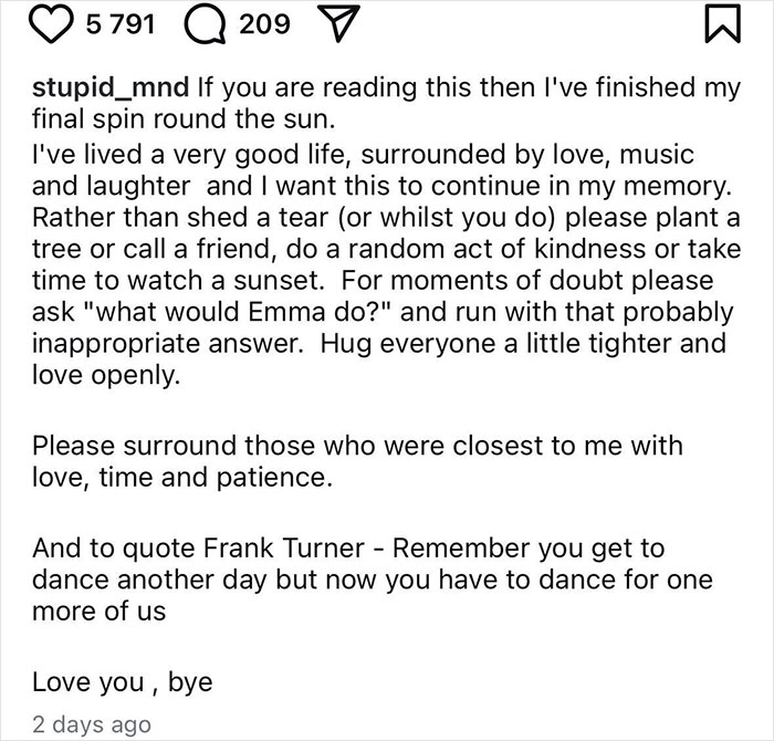 Instagram post showing a heartfelt final message from a mom who ended her life to protect kids from suffering. Instagram post showing a heartfelt final message from a mom who ended her life to protect kids from suffering.