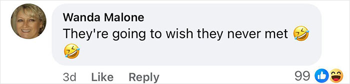 Screenshot of a Facebook comment by Wanda Malone reacting with laughing emojis about the Coldplay HR exec mortgage scandal. Screenshot of a Facebook comment by Wanda Malone reacting with laughing emojis about the Coldplay HR exec mortgage scandal.