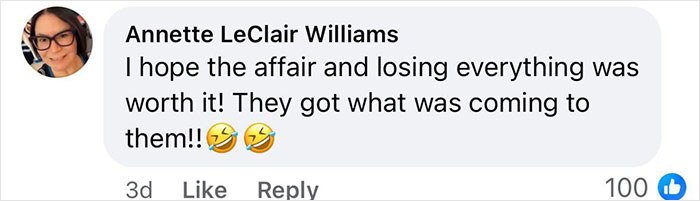 Comment from social media user Annette LeClair Williams reacting to Coldplay HR exec mortgage controversy. Comment from social media user Annette LeClair Williams reacting to Coldplay HR exec mortgage controversy.