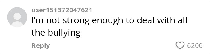 Comment expressing struggle with bullying on social media, related to Gen Z woman stopped shaving debate. Comment expressing struggle with bullying on social media, related to Gen Z woman stopped shaving debate.