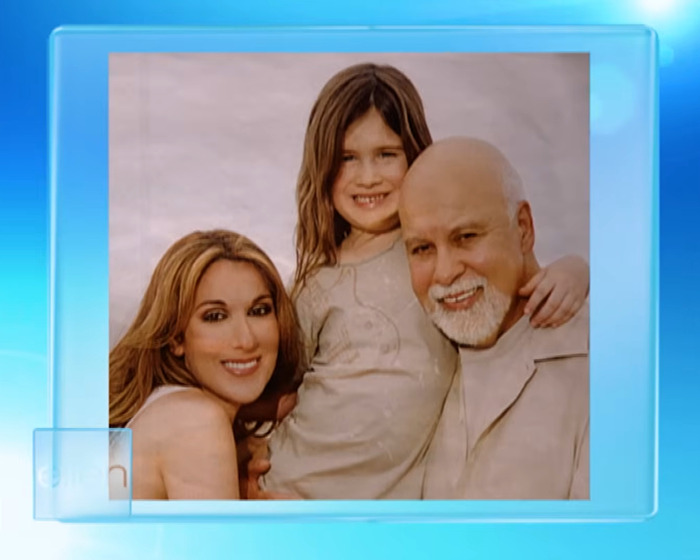 Photo of Céline Dion with her husband and daughter, featured in a segment about Ellen DeGeneres interview controversy. Photo of Céline Dion with her husband and daughter, featured in a segment about Ellen DeGeneres interview controversy.