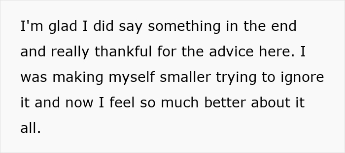 Text on a white background expressing relief and gratitude for advice after refusing to be the go-to nanny on a couples’ trip. Text on a white background expressing relief and gratitude for advice after refusing to be the go-to nanny on a couples’ trip.