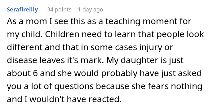 Comment on a cancer survivor teaching children about differences after being moved from his plane seat for being too scary. Comment on a cancer survivor teaching children about differences after being moved from his plane seat for being too scary.