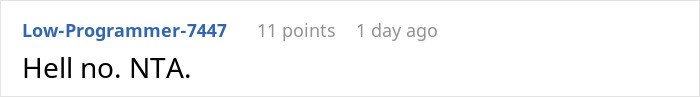 Screenshot of an online comment saying Hell no. NTA, related to a single mom uncomfortable with boss visiting her home. Screenshot of an online comment saying Hell no. NTA, related to a single mom uncomfortable with boss visiting her home.