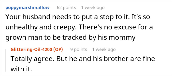 Screenshot of a discussion about privacy concerns with a mil-tracking-app-son and family acceptance of tracking. Screenshot of a discussion about privacy concerns with a mil-tracking-app-son and family acceptance of tracking.