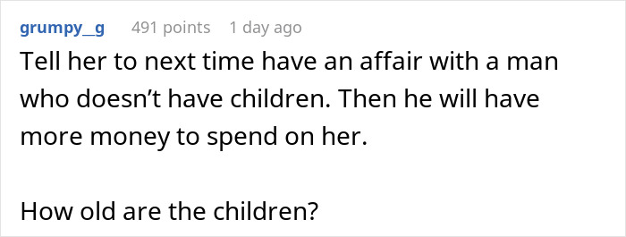 Screenshot of a Reddit comment discussing family issues about dad, stepmom, and children's relationship problems. Screenshot of a Reddit comment discussing family issues about dad, stepmom, and children's relationship problems.