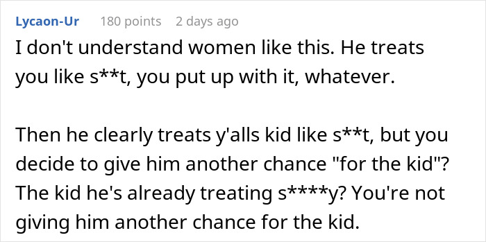 Comment discussing a man who cancels his girlfriend’s plans to go on a cycle trip instead of watching his daughter. Comment discussing a man who cancels his girlfriend’s plans to go on a cycle trip instead of watching his daughter.