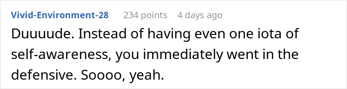 Comment from user Vivid-Environment-28 discussing a guy stumped by his daughter's apology demand for generational trauma.