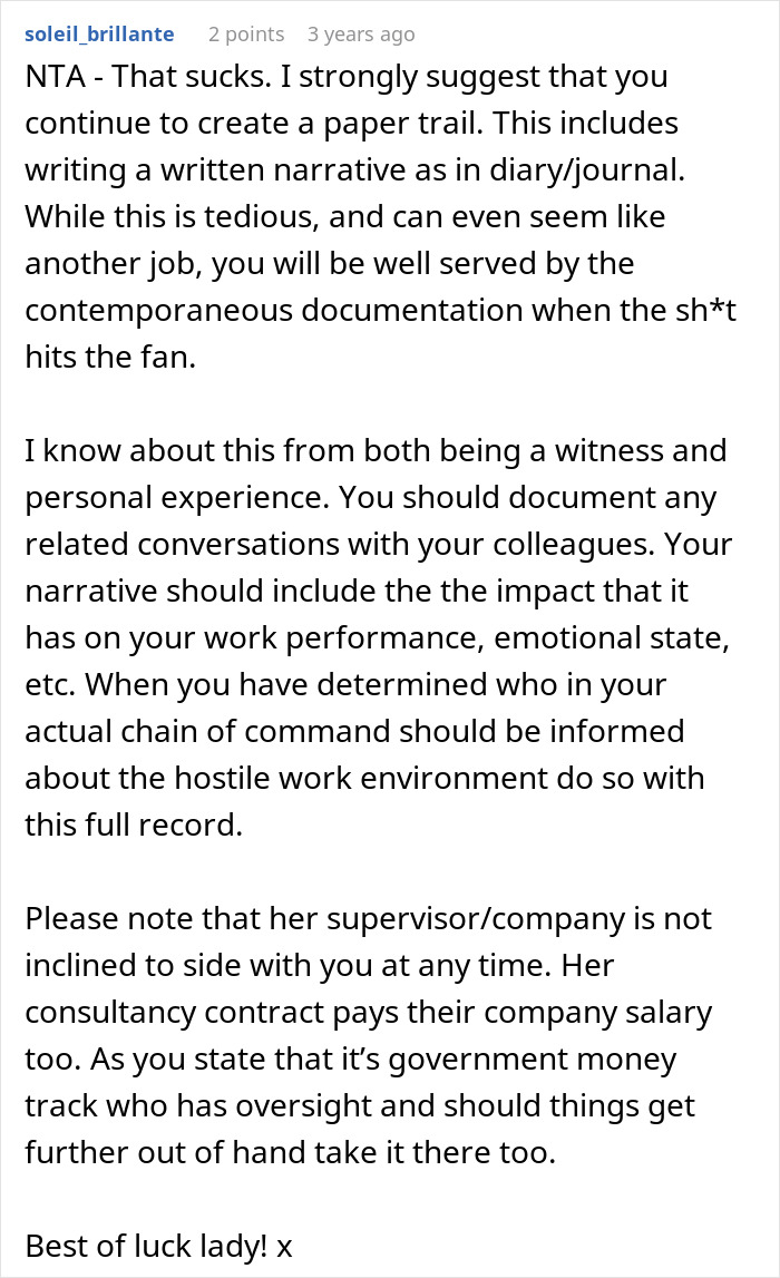 Screenshot of a forum comment advising to create a paper trail about a boss bad with technology caught spying on coworker. Screenshot of a forum comment advising to create a paper trail about a boss bad with technology caught spying on coworker.