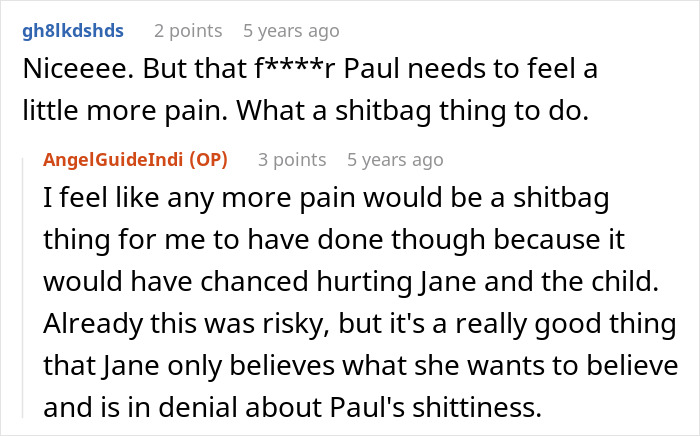 Screenshot of a forum discussion about a lady getting revenge on her sister’s bad ex by convincing his wife to unknowingly name their baby after her. Screenshot of a forum discussion about a lady getting revenge on her sister’s bad ex by convincing his wife to unknowingly name their baby after her.