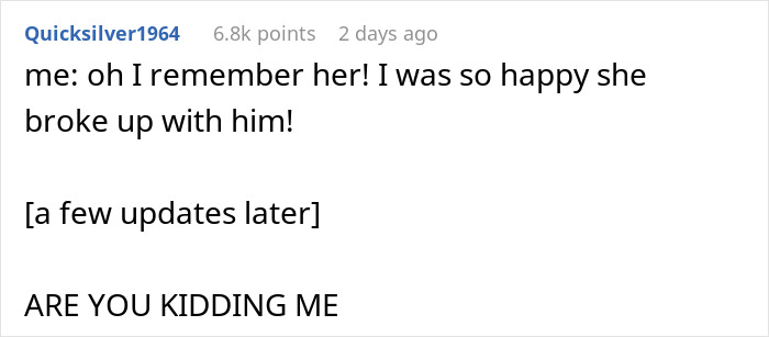 Screenshot of a Reddit comment thread reacting to a story about a man canceling plans for a cycle trip instead of watching his daughter. Screenshot of a Reddit comment thread reacting to a story about a man canceling plans for a cycle trip instead of watching his daughter.