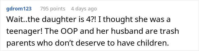 Screenshot of a social media comment expressing backlash over a mom’s brutally honest confession about a return program.