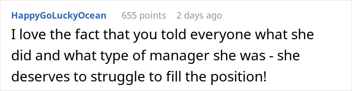 Screenshot of a social media comment about an employee blowing the whistle on a boss who steals pay. Screenshot of a social media comment about an employee blowing the whistle on a boss who steals pay.
