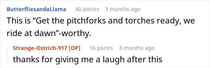 Comments on a Reddit post, one user praising passionately, another thanking for the laugh after a tough story about girl surviving cancer and prosthetic leg. Comments on a Reddit post, one user praising passionately, another thanking for the laugh after a tough story about girl surviving cancer and prosthetic leg.