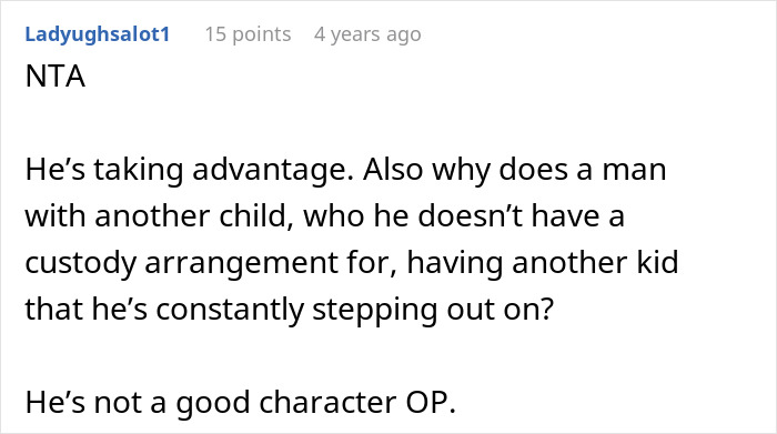 Comment explaining a man cancels his girlfriend’s plans to go on a cycle trip instead of watching his daughter. Comment explaining a man cancels his girlfriend’s plans to go on a cycle trip instead of watching his daughter.