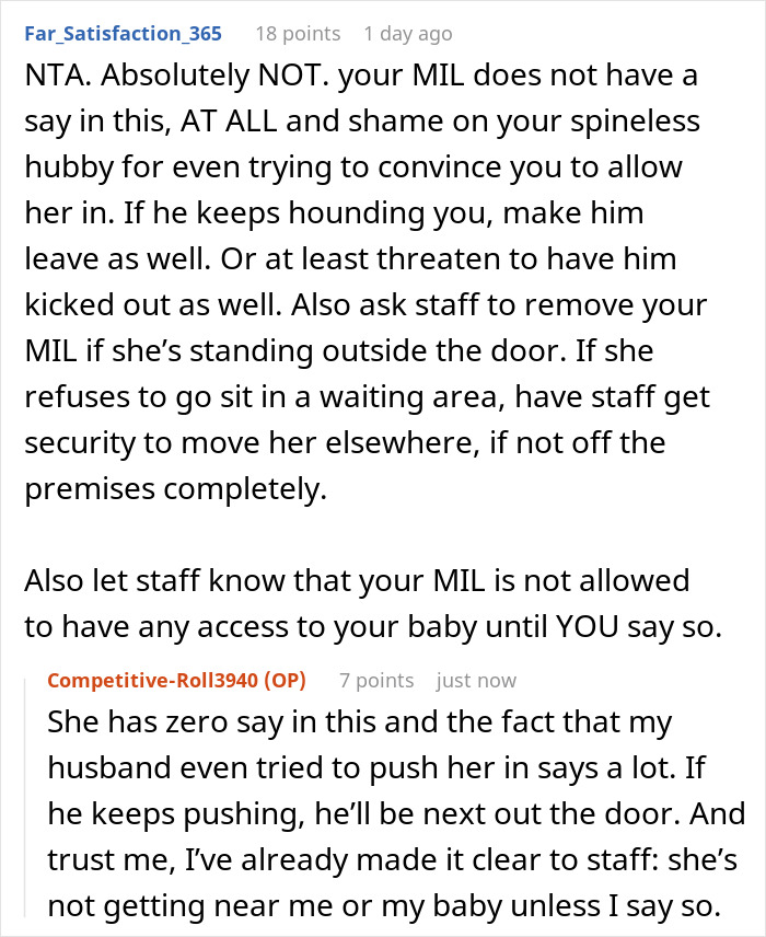 Delivery room baby DNA discussion about access control and family conflict involving the newborn and hospital staff.