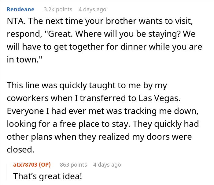 Reddit thread discussing family’s entitled behavior leading to being hungry and banned from visits.