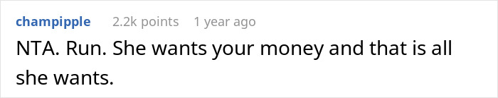 Comment text on a white background discussing a wife leaving for affair partner and asking ex to delay divorce after a crash. Comment text on a white background discussing a wife leaving for affair partner and asking ex to delay divorce after a crash.