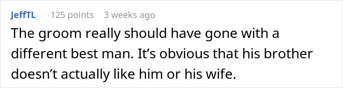 Comment on a groom’s choice in bride compared to an IKEA shopping trip, wedding guests reacting with shock.