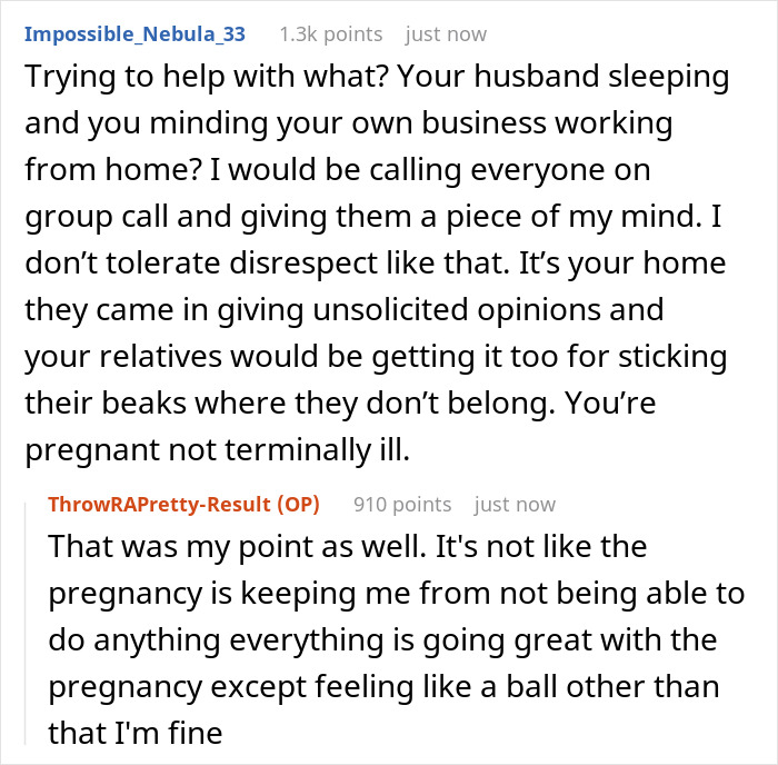 Text conversation discussing parents wanting to wake a man who sleeps past noon despite pregnant wife kicking them out. Text conversation discussing parents wanting to wake a man who sleeps past noon despite pregnant wife kicking them out.