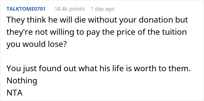 Comment discussing the value of life and responsibility, highlighting parents kid care and parenting perspectives. Comment discussing the value of life and responsibility, highlighting parents kid care and parenting perspectives.