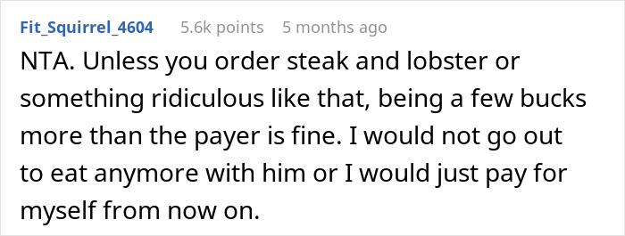 Woman Shocked As Dad Complains About Her Daughter Ordering Expensive Meal While He Was Paying