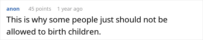 Screenshot of a comment discussing frustration about unpaid babysitting and lack of respect for a 17-year-old caretaker.