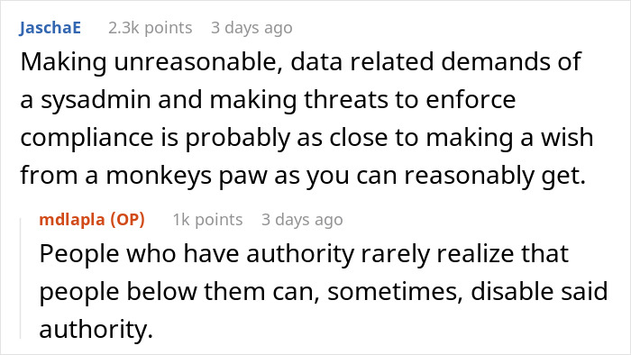 Reddit comments discussing IT compliance and authority issues related to creepy professor's request involving young women. Reddit comments discussing IT compliance and authority issues related to creepy professor's request involving young women.
