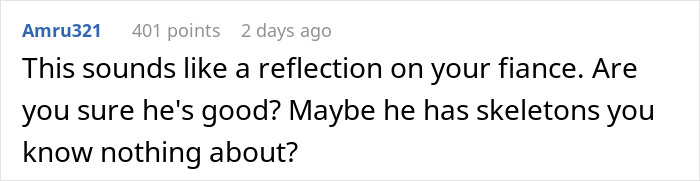Comment discussing concerns about fiancé’s family calling her trial wife and warm-up before wedding and apartment departure. Comment discussing concerns about fiancé’s family calling her trial wife and warm-up before wedding and apartment departure.