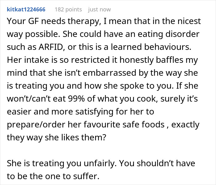 Woman Has The Palate Of A Five Year Old, Her BF Starts Refusing To Cook For Her Woman Has The Palate Of A Five Year Old, Her BF Starts Refusing To Cook For Her