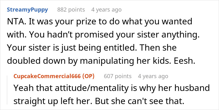 Reddit conversation about a vacation rift caused by woman choosing friend over sister and niblings for the trip. Reddit conversation about a vacation rift caused by woman choosing friend over sister and niblings for the trip.