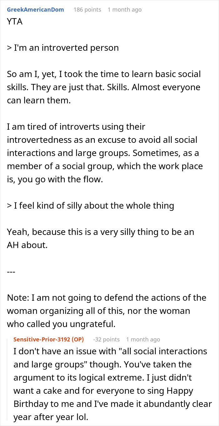 Annoyed worker with birthday cake looking displeased during a workplace celebration with colleagues nearby. Annoyed worker with birthday cake looking displeased during a workplace celebration with colleagues nearby.