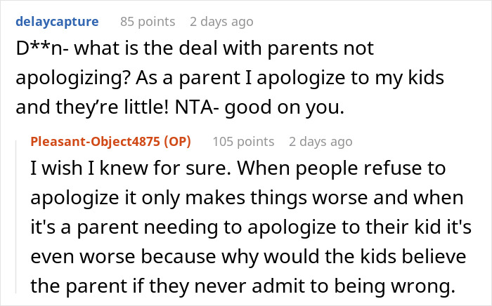 Screenshot of an online discussion about toxic parents and an 18-year-old unable to stand sharing a roof with them.