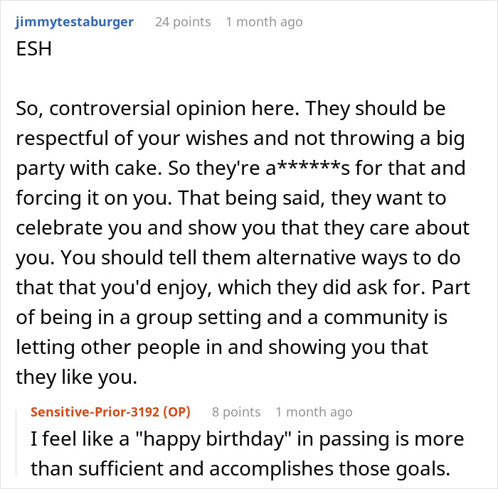 Alt text: Annoyed worker sitting at desk in an office with a birthday cake, looking frustrated and uninterested in celebration. Alt text: Annoyed worker sitting at desk in an office with a birthday cake, looking frustrated and uninterested in celebration.